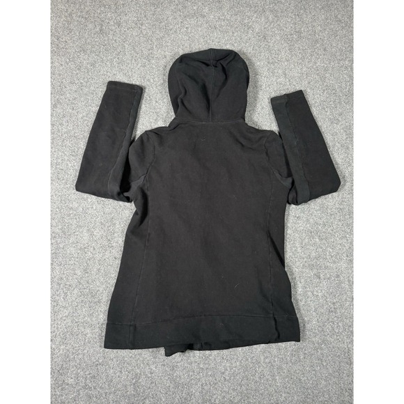 Standard James Perse Womens Black Hidden Zipper Zip‎ Up Hoodie Sweatshirt Size 2 - Picture 13 of 16